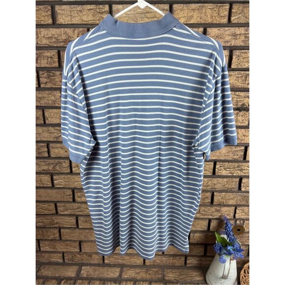 Polo Ralph Lauren AdultLarge Blue Striped Short Sleeve‎ Collared Mens - Picture 5 of 7